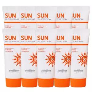 (10개) 멀티 선크림 70ml SPF50 PA+++ /백탁없는 혼합자차 썬크림 선블록 자외선