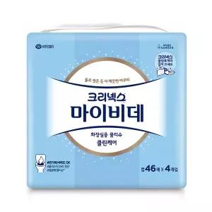 크리넥스 마이비데 클린케어 물티슈 46매*4입