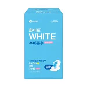 화이트 수퍼흡수 중형 생리대 36p