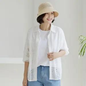 김여사, (무료배송) 썸머 펀칭 자수 셔츠 3NB504520 엄마옷 중년여성 50대 60대