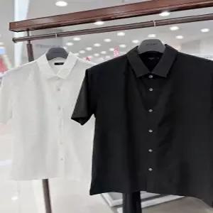 [트루젠]남자 여름 반팔 이지케어 링클프리 시어서커 지짐이 블랙, 화이트 2