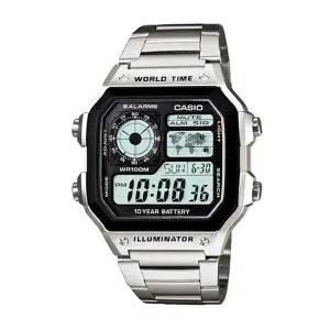 [카시오] AE-1200WHD-1A 정품 남성 메탈 스포츠 손목 시계