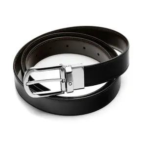 몽블랑 남성 30mm Horseshoe 양면 가죽 벨트 111080))