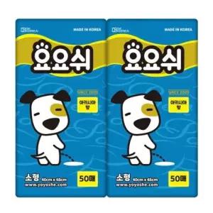 요요쉬 강아지 배변패드 스카이 (아카시아향) 소형 50매 X 2개