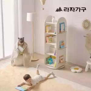 라자가구 베니 E0 키즈 전면 5단 회전 책장 유아 책꽂이 교구장