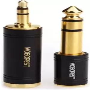 MOBOREST 3.5mm M에서 6.35mm F 레오 순수 구리 어댑터 /8 그 남성에서 /4 잭 여성 컨버전 헤드폰 앰프