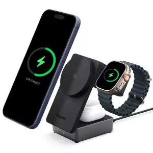 슈피겐 Qi2 25W 3in1 폴더블 맥세이프 초고속 무선 충전기 EF323MQ