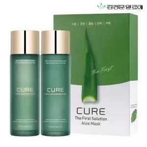 [T쇼페] 김정문알로에 수딩 기초 세트 (토너, 에멀전) + 솔루션 마스크팩 10매