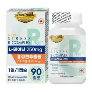 캐나다산 뉴트리파워 L테아닌 250 스트레스 홍경천 90캡슐