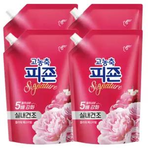피죤고농축 피죤섬유유연제 실내건조섬유유연제 플라워페스티벌 1600ml 4개