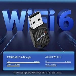 900Mbps USB WiFi 6 블루투스 5.4 어댑터 듀얼 밴드 2.4G 5G 무선 외장 수신기 WiFi 동글 (노트북 데스크탑