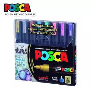[알앤비]POSCA 유니 포스카 5M 메탈릭 컬러 8색 세트 PC-5M-METALLIC COLOR 8C