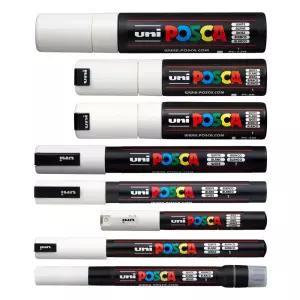 [알앤비]POSCA 유니 포스카 믹스 화이트 8색 세트 PC-MIX WHITE