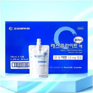 레스큐라이트액 아기 레스큐라이트 플러스액 100ml 12포 포도당 마시는 수분 보충