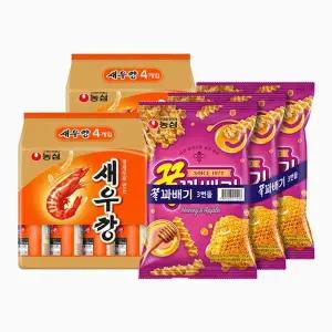 [NS홈쇼핑]농심 새우깡 30g x 8봉 + 꿀꽈배기 70g x 3봉[35901569]