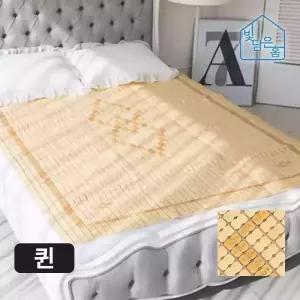 빛담은홈 나비 마작자리 퀸 150x190/봄 여름 침대 거실 매트 돗자리 카페트 러그 대나무자리