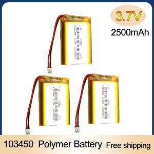 103450 3.7V 2500mAh 폴리머 리튬 충전식 배터리 Jst PH 2.0mm 2pin 플러그 카메라 GPS 네비게이터 MP5 블