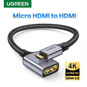 UGREEN 마이크로 HDMI 호환 어댑터  고프로호환 히어로 7 라즈베리 파이 4 소니 호환호환 니콘 호환 편조