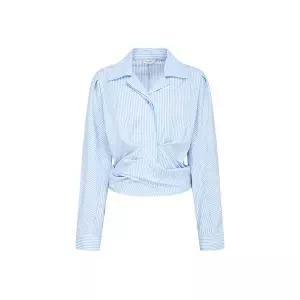 [JJ지고트](하남점)트위스트 오픈 칼라 블라우스 GR4A0BL311