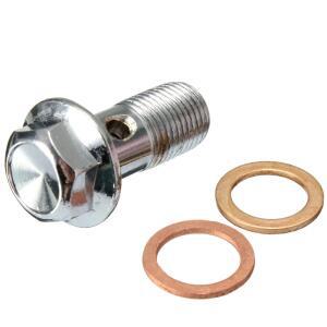 반조볼트 10mm M10x1 00 오토바이 브레이크 캘리퍼스 밴조 볼트 나사 Honda Kawasaki Suzuki Yamaha 크롬 스틸