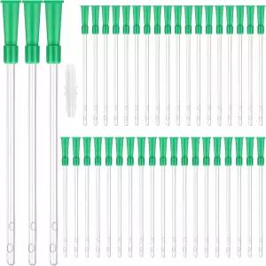 EUKSTONE 40 팩 14FR 일회용 관장 튜브 편안한 대장 세척을 위한 매끄러운 둥근 팁이 있는 PVC 교체