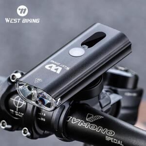 WEST BIKING 1600 루멘 듀얼 LED 자전거 전조등 USB 충전식 MTB 도로 스마트 헤드라이트 사이클링 액세서리