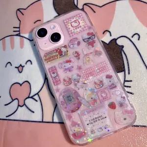 hellokitty헬로키티 스티커 삼성 갤럭시S25/S24Ultra/S23/S22/S21 투명케이스