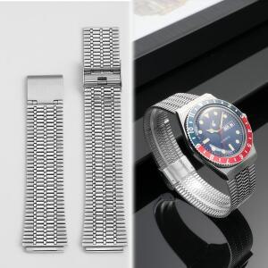 TIMEX Q 시리즈 TW2T80700 TW2U61200 스테인레스 스틸 시계 밴드 남성용 액세서리 볼록 금속 스트랩 18MM