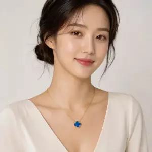 반클리프 목걸이 여성용 빈티지 알함브라 펜던트 오닉스 아게이트 VCARP9SY00