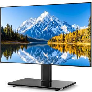 5RCOM 범용 회전 TV 스탠드, 27-60인치 스탠드 최대 400X400MM 탑 커브드 베이스 강화 스크린 교체품, 조절 VESA 유리 높이 TV용, 마운트, 베이스, 39.9KG(88파운드)까지 MAX 지탱, /평면 가능한 테이블