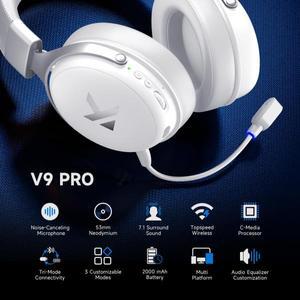 MCHOSE V9 PRO 무선 게이밍 헤드셋 7.1 서라운드 사운드 PS5 PS4 PC SWITCH TOPSPEED 게이밍 헤드폰