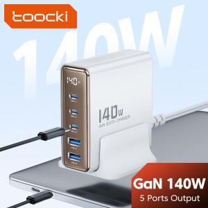 Toocki GaN 140W 고속 충전기, 맥북 에어, 아이폰 14, Sasmusg S23 울트라, 샤오미 화웨이용, 빠른 4.0 PD3