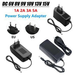 DC 6V 8V 9V 10V 13V 15V 전원 어댑터 조명 변압기 AC 220 110 V에서 6 8 9 볼트로 라우터 LED 스트립용
