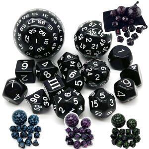 다면체 주사위 세트 DND 큐브 POP D3-D100 아크릴 선물용 천 가방이있는 15 Pcs 게임 RPG 보드 액세서리