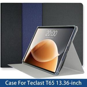 Teclast T65 2025 13.36인치 태블릿 케이스, 스마트 자동 절전/깨우기 기능, 소프트 TPU 후면 쉘, 플립 북