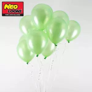 네오텍스 30cm 펄 라이트그린 라운드 풍선 100개입파티용품 홈파 파용 생파장식 장식용 파장식 칼라 컬러