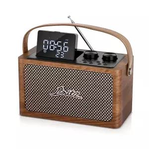 브리츠 BZ-MQ5 레트로 감성 무선 블루투스 스피커 FM 라디오