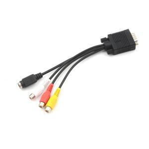 정품 VGA to S-Video & 컨버터 케이블 - 남성용 노트북 PC  HDTV  출력용 어댑터