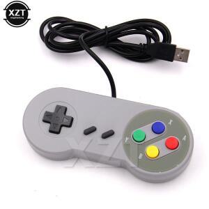 클래식 USB 게임 컨트롤러 슈퍼  SNES 패드 PC  Qpering 시스템 조이스틱 액세서리 패미컴