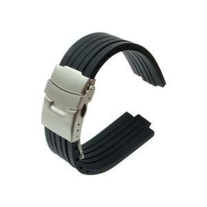실리콘 고무 시계 밴드, Oris Aquis 7330 7740 시계 밴드, 볼록 스트랩, 방수 손목 밴드, 블랙, 22x12mm, 2