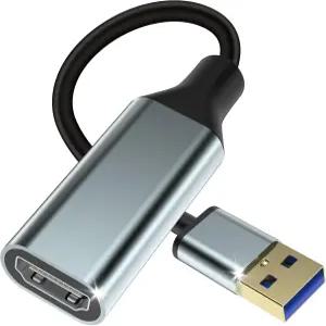 허페어 USB 3.0에서 HDMI 어댑터 노트북/PC에서 1080P 모니터 TV 화면 프로젝터용 타입-A 남성에서 여성