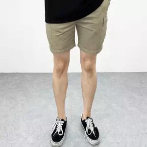 [엠클로]남자 빅사이즈 슬림핏 여름 면 워싱 카고 포켓 숏 밴딩 반바지 5컬러 2XL
