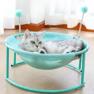 폼폼 스프링 고양이 해먹침대(민트) 고양이해먹방석