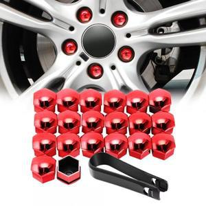 20/4 17mm/19mm/21mm 자동차 휠 너트 캡 보호 커버 허브 블랙 타이어 장식