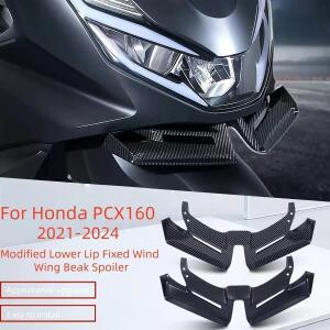 혼다 호환 PCX160 - 개조형 로워 립 고정 윈드 윙 비크 스포일러 장식용 프론트 보호 커버 액세서리