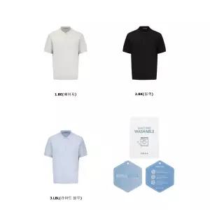 [롯데백화점]리얼지오지아 SS 미라쿨 리브조직 반팔 니트 카라티 3종 ADF3ET1901