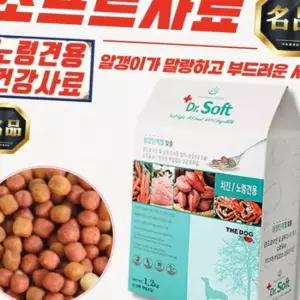 더독 닥터소프트 치킨 강아지 사료 (노령견용) 1.2kg x 7개