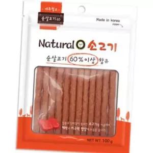 강아지 네츄럴오 소고기 져키 100g 1P 간식 애견
