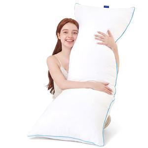 YZ HOME 54인치 부드럽고 침대 바디 흰색 삽입물 20인치 전신 베개 침대용 메모리