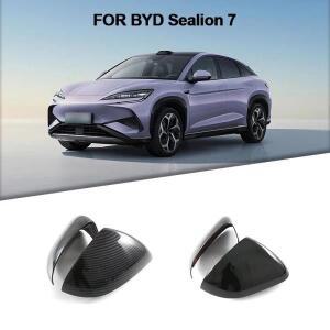LHD BYD 시라이언 7 EV  카본 자동차 사이드 리어뷰 미러 커버 트림 스티커 장식 액세서리